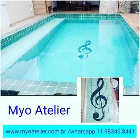 Golfinho para piscina, mosaico piscina, fundo de piscina, desenho piscina, adesivo piscina - Foto 2