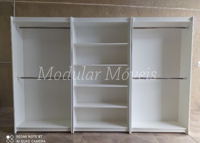 2 Cabideiros Duplos + Prateleiras - 100% MDF - Foto 2