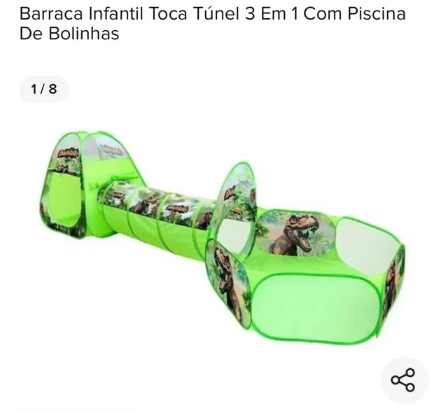 Toca 2 em 1 com Túnel + 60 Bolinhas - Braskit - Ideal Presentes