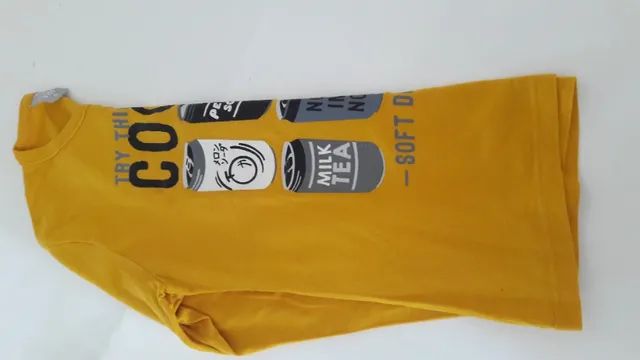 Camiseta Infantil Hering Kids Amarela Tam 8 -mangas compridas - semi nova - Foto 4