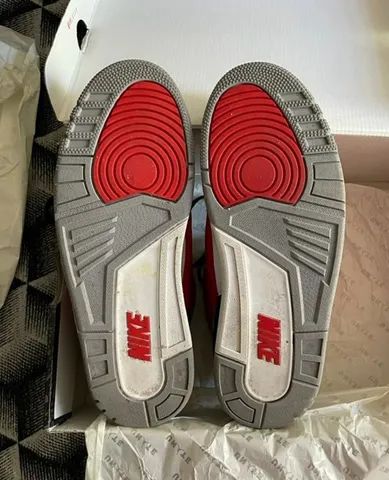 Tênis Air Jordan 3 Red Cement 100% Original - Foto 2