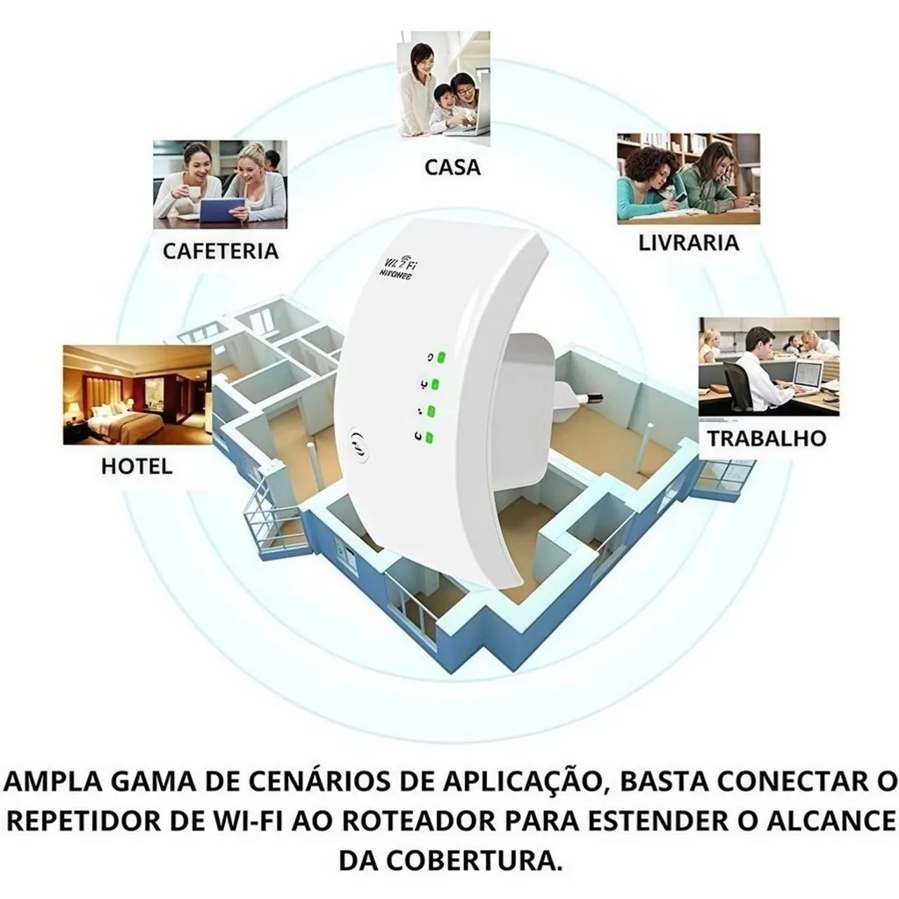 Repetidor Amplificador De Sinal Wifi 600/mbps Ultra Rápido sinal forte - Foto 3