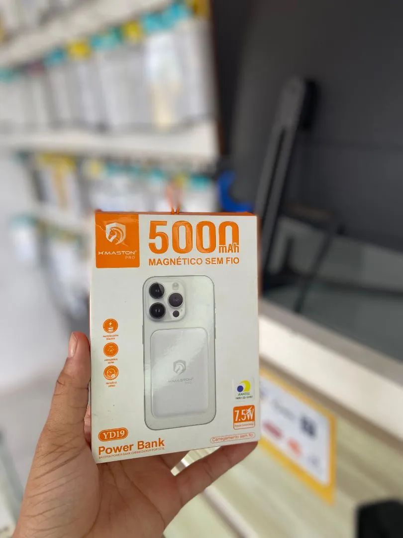 Carregador portátil por indução Magsafe 5000 mAh - ENTREGA A DOMICÍLIO 