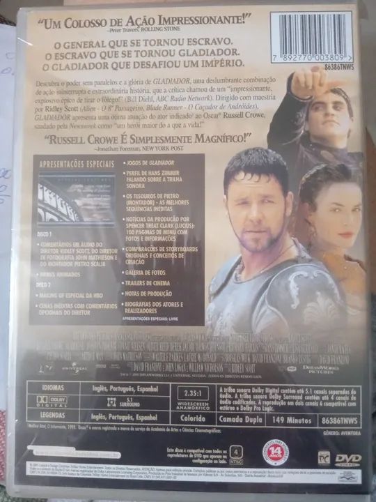 Dvd duplo Filme Gladiador - Foto 2