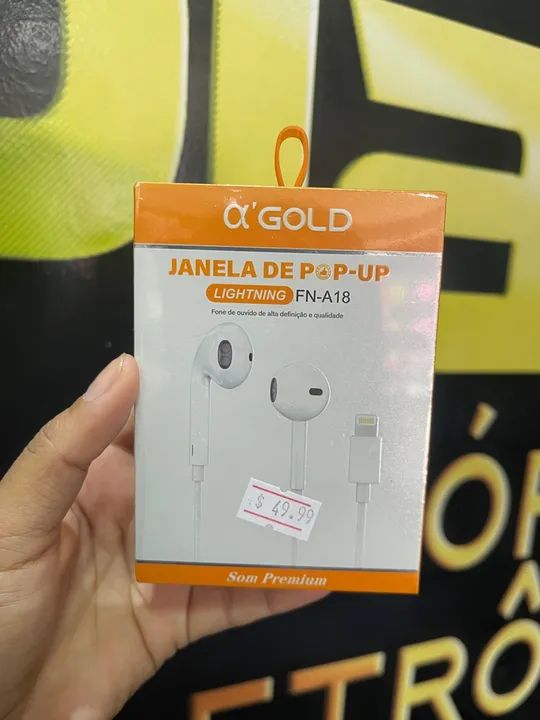 Promoção Fone de Ouvido Lightning com microfone - A Gold  - FN-A18