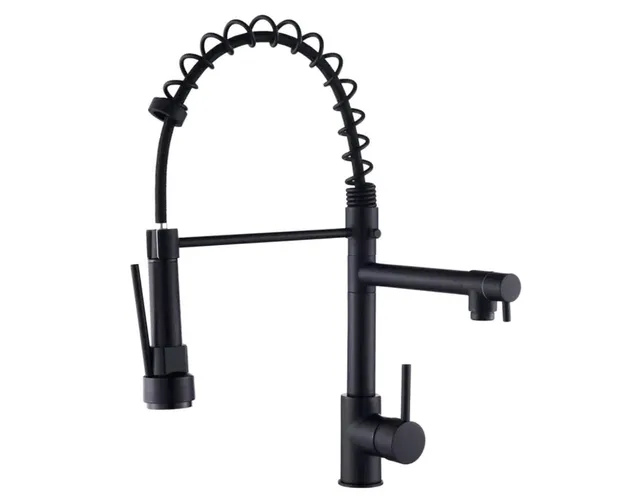 Torneira para Cozinha<br>Gourmet de Mesa<br>Dupla Saída +<br>Monocomando Preta<br>Nell YL-03