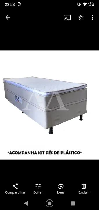 Cama Box Solteiro Luxo Confort 