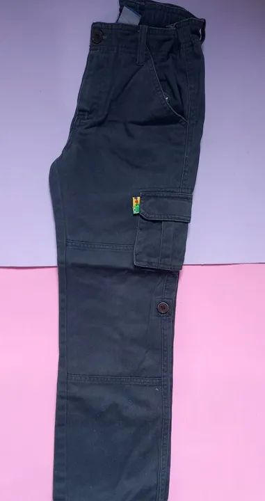 Calça Cargo Infantil - Azul Marinho PUC