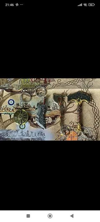 MAPA GOD OF WAR RAGNAROK + 4 CHAVEIROS<br> - Foto 2