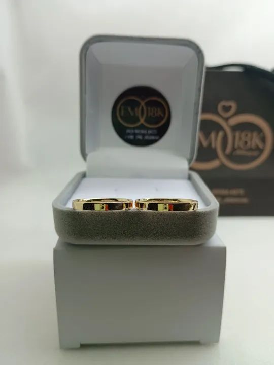 Par de Alianças Em Ouro 18k - Entrega no mesmo dia  - Foto 2