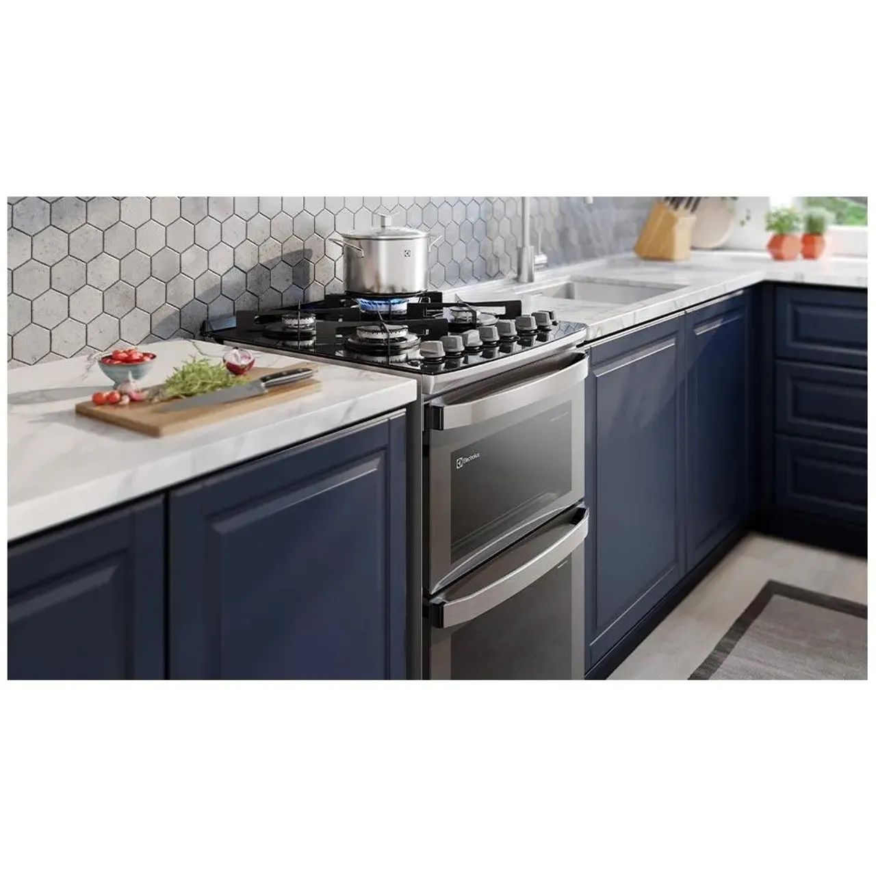 Fogão De Piso Electrolux De 04 Bocas Experience Com Perfectcook360 Prata - Fe4dc - Foto 3