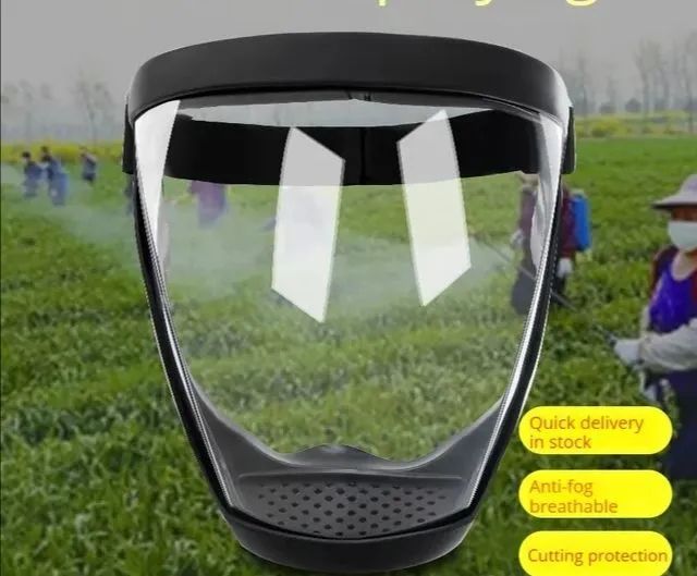 Máscara de proteção facial transparente