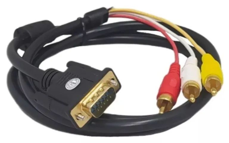 Cabo Vga Para 3x Rca 3 Video 1.50mt Arduino Automação COD-CP719  - Foto 2