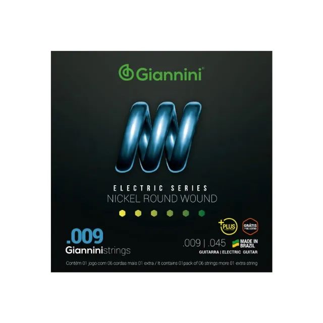 Encordoamento Guitarra Giannini Eletric Series 0.9 ou 0.10