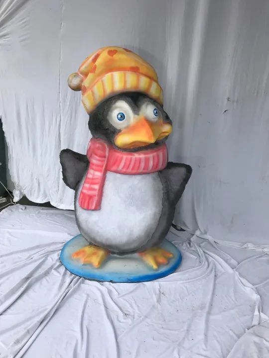 pinguim decorativo para inverno ou natal em fibra sintética com pelúcia - Foto 4
