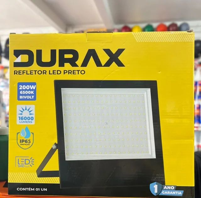Refletor Led Slim 200w 6500k Biv Durax