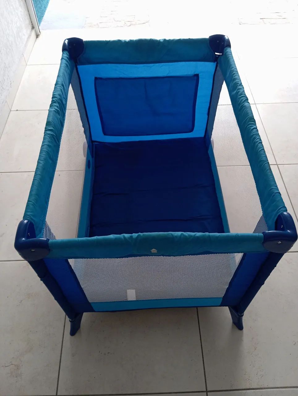 Berço Cercado Desmontavel Portatil Dardara Azul