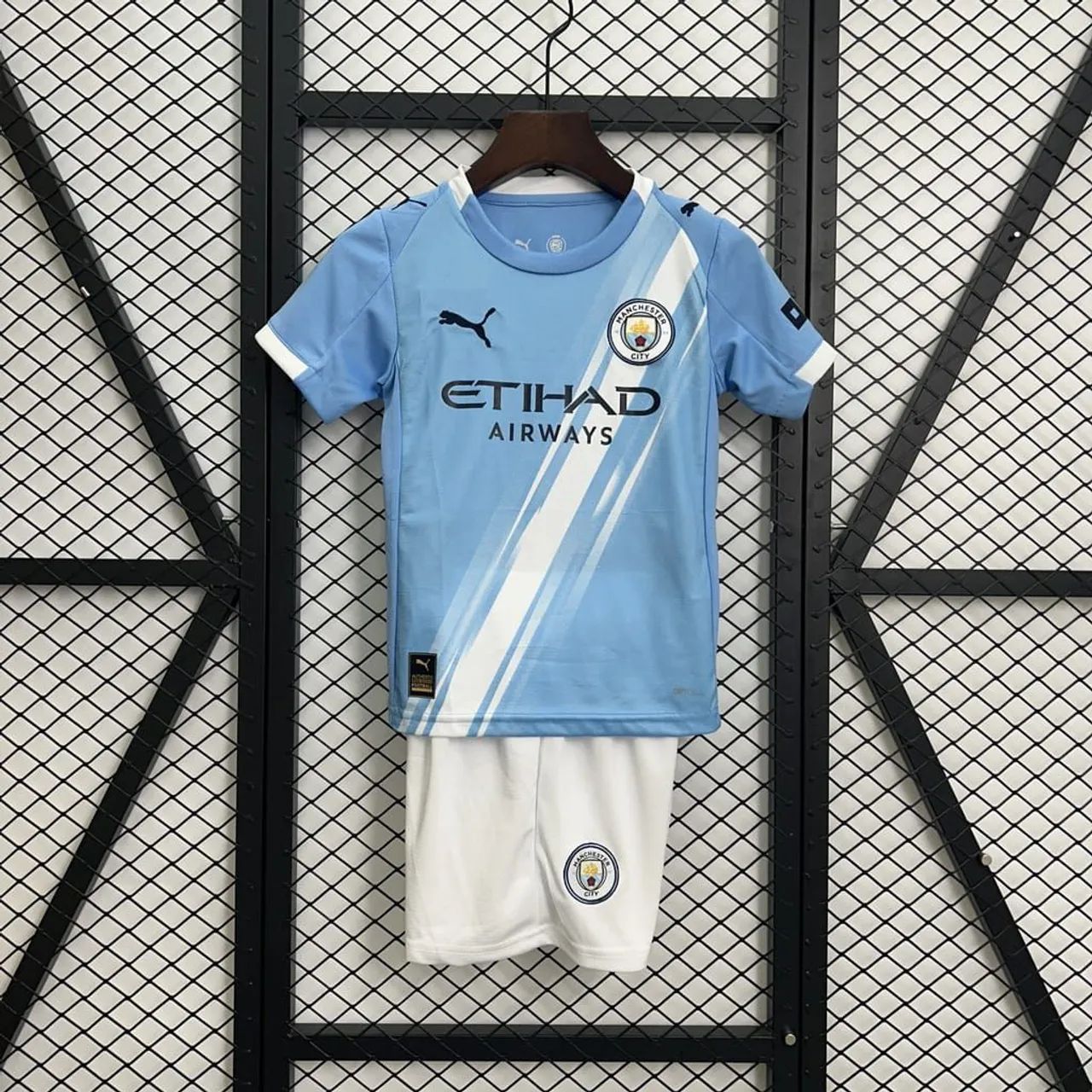 Conjunto Kit Manchester City I Infantil/juvenil 25/26 2 a 13 Anos 