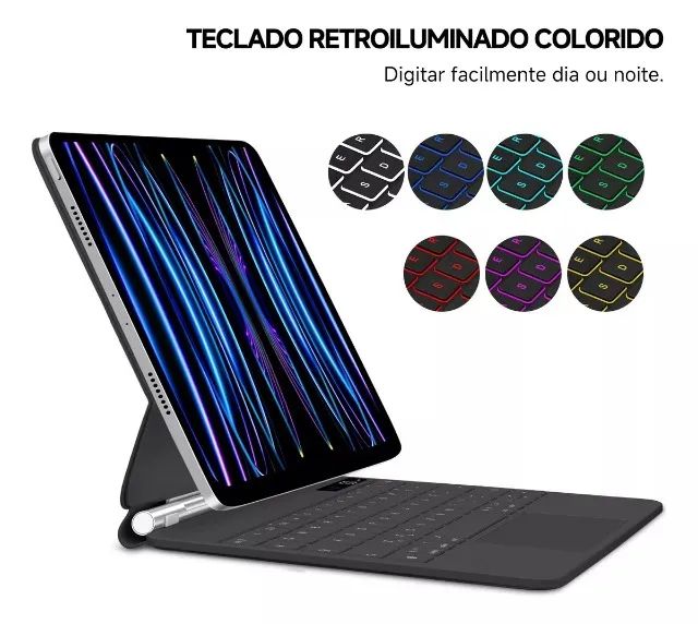 Capa Teclado Magic Keyboard P/ Ipad Pro 11'' Ipad Air 4 Ipad Air 5