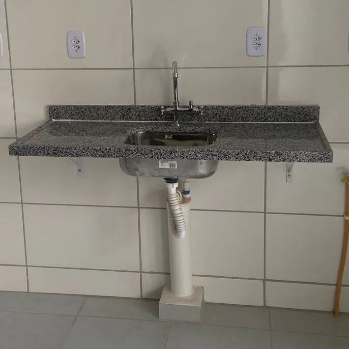 PIA COMPLETA +Torneira + cuba aço 