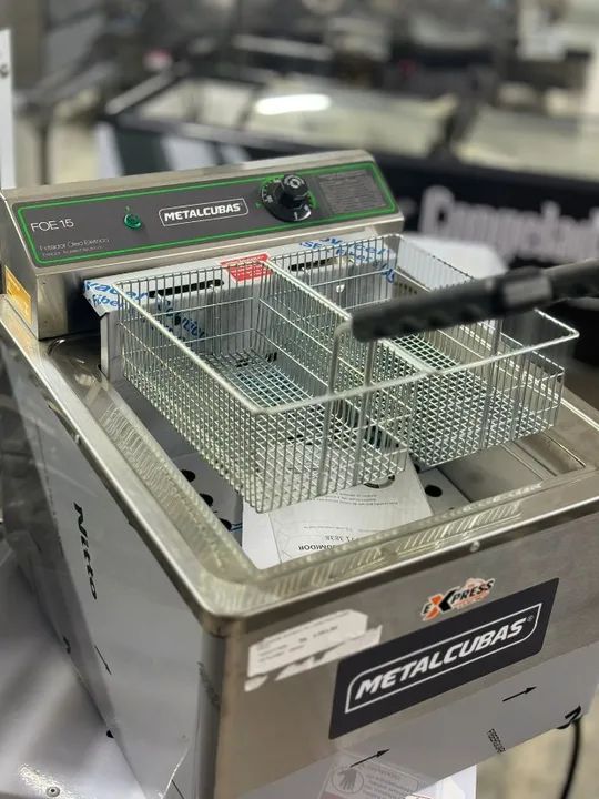 fritadeira 15 litros 5000w zona fria metalcubas (alef)