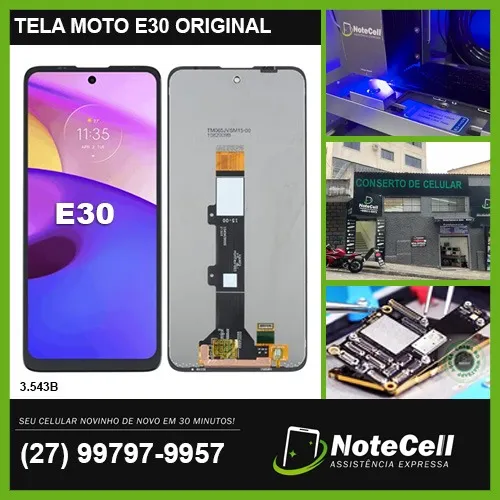 Tela Display Para Moto E30 Original Xt2159 3.543B - Instalação Expressa Em 30 Minutos!