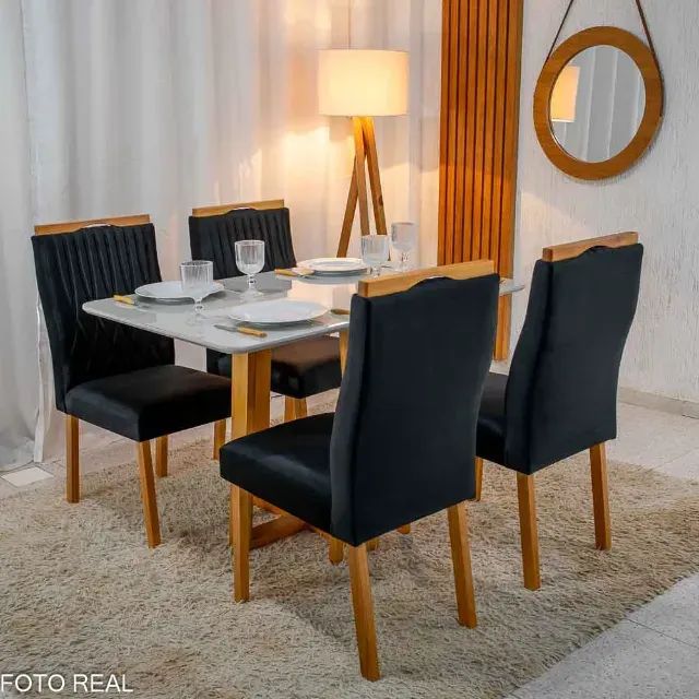 Mesa Jantar Pedro 1,20m  Madeira Maciça  4 Cad Genova   - Produto Novo com Pronta Entrega! - Foto 3