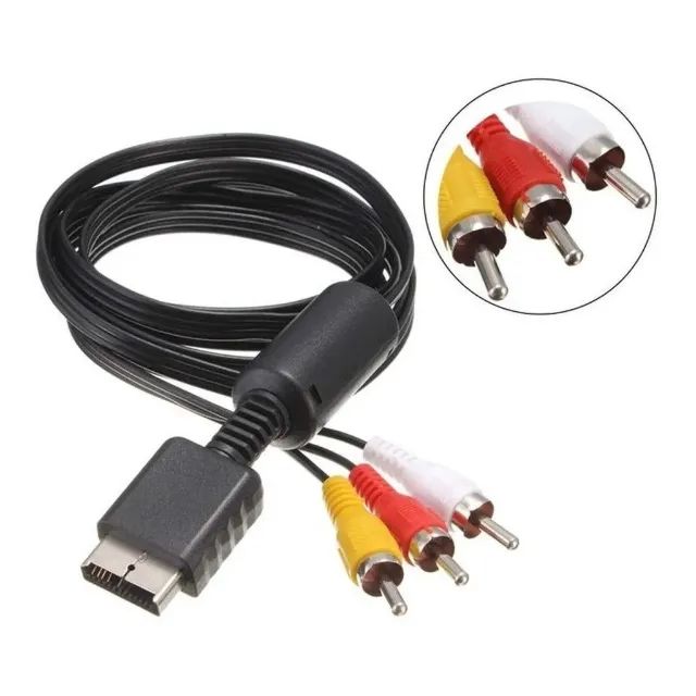 Cabo ps2 componente Playstation 2 audio e video 1.8m rca - Foto 2