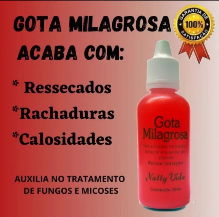 Gota Milagrosa - Acaba com ressecamento, rachaduras e calosidades