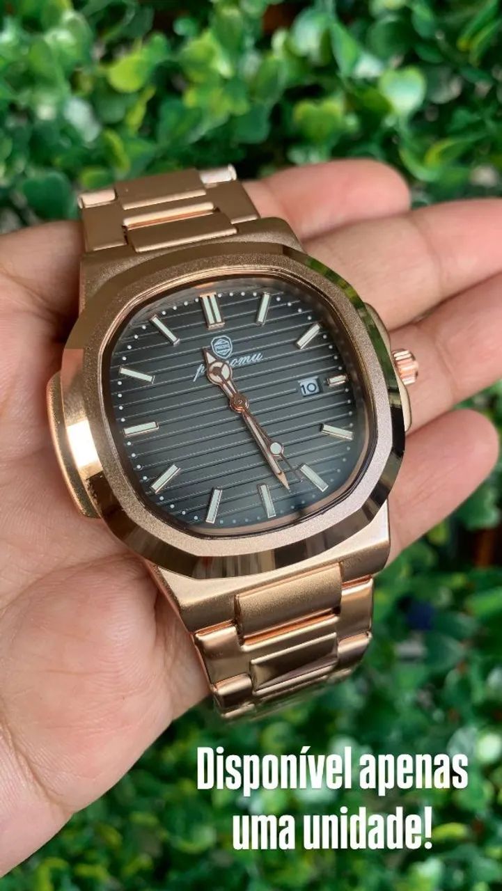 Relógio Masculino Dourado Elegante a prova de água  - Foto 2