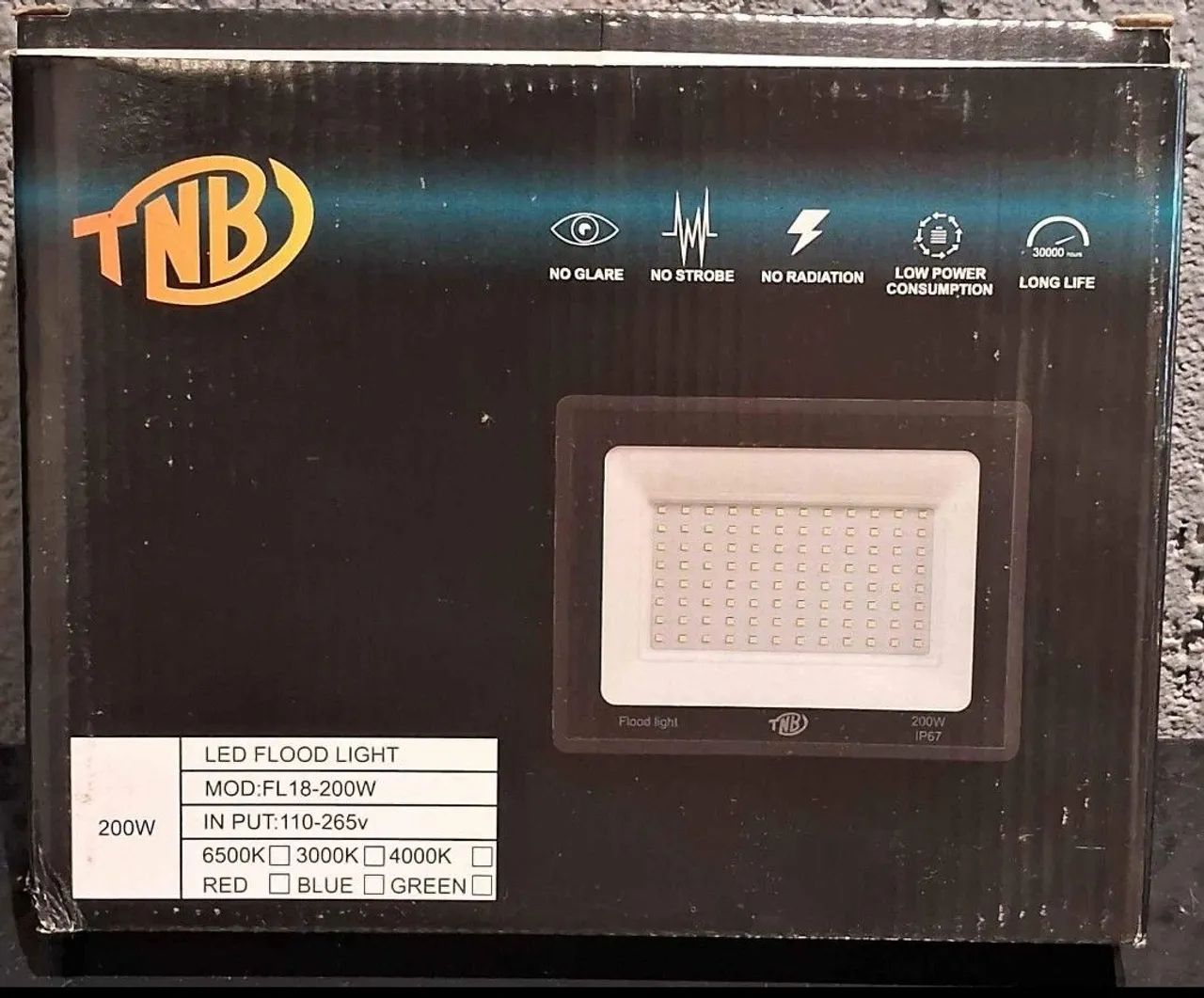 Refletor de led Holofote Ultra Thin Microled 200W 6500mk, blindada, - Foto 3