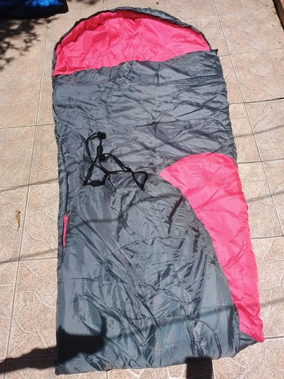 Saco de dormir mais colchão inflável  - Foto 2