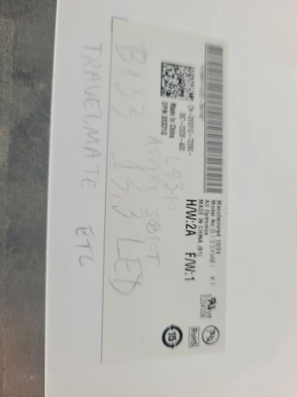 Tela led slim 13.3 b133xw01 v1 acer aspire travelmate etc l *t - Foto 3