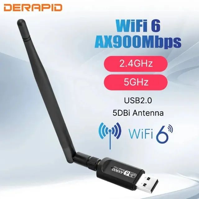 Adaptador USB WiFi 6 + Bluetooth 5.3 AX900 Dual Band