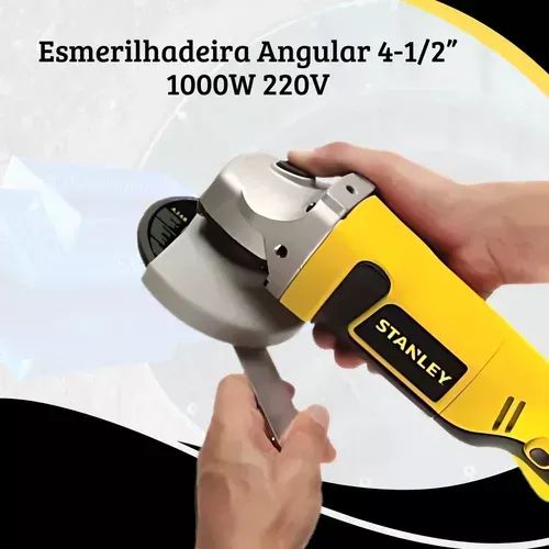 ESMERILHADEIRA STANLEY 4.1/2POL 1000W 220V - STGS1011-B2 - Foto 2