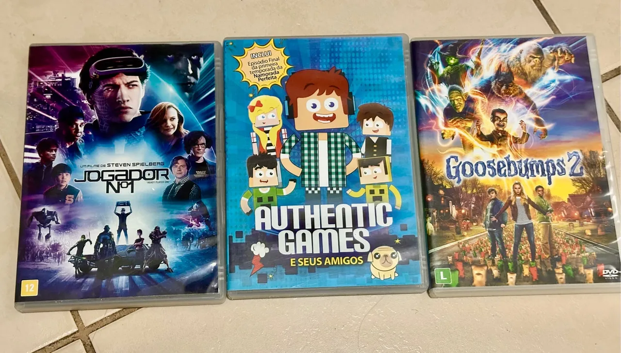 DVD: jogador N°1, Authentic games e Goosebumps 2