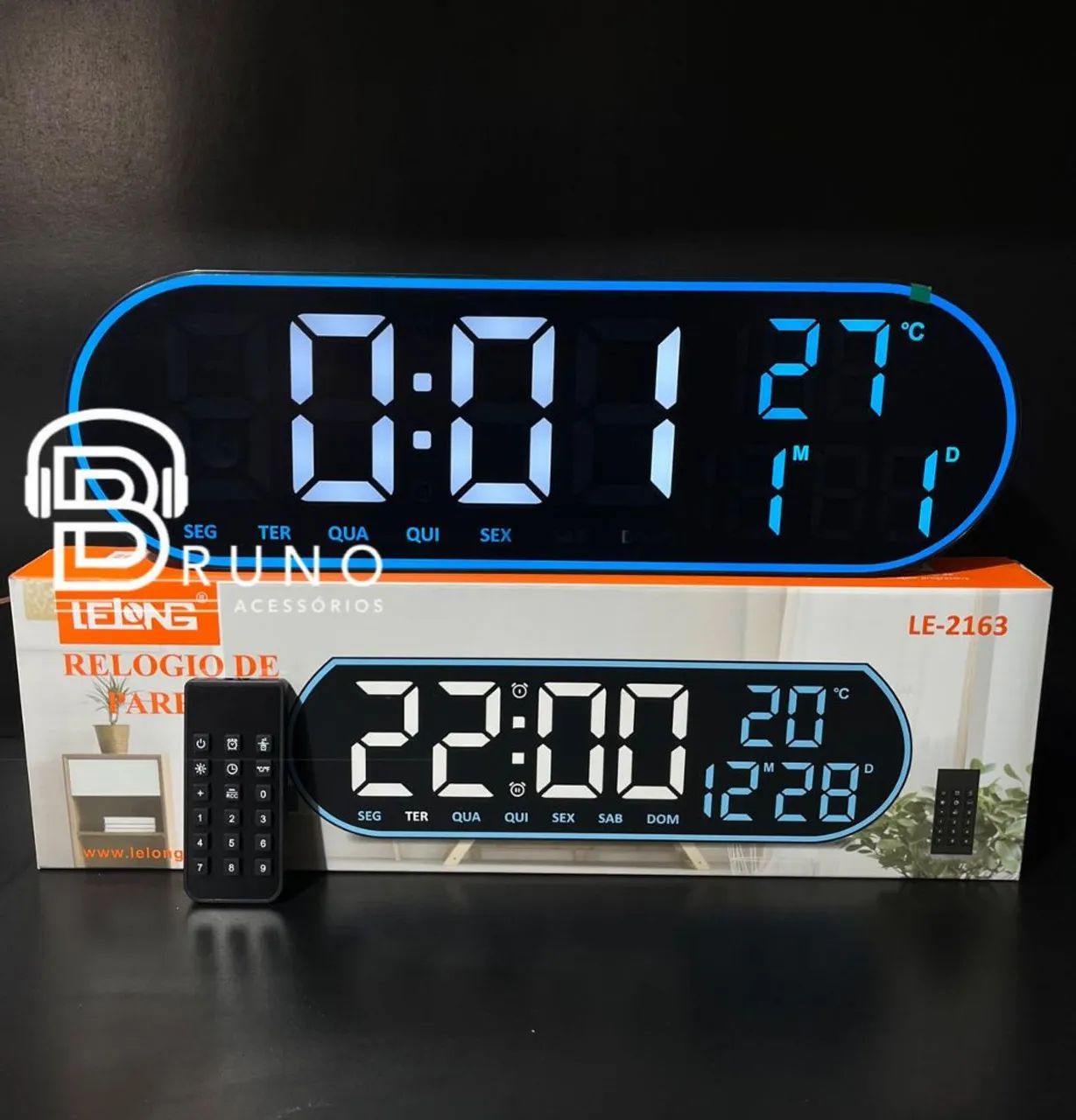Relógio Digital com Controle Remoto