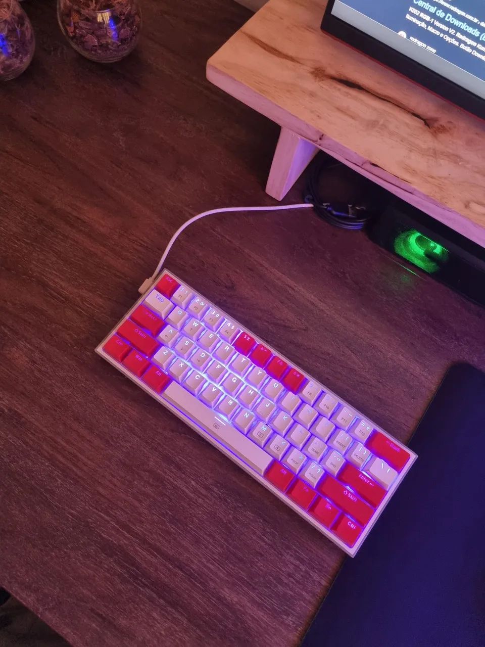 Teclado Mecânico Switch Pink Sakura Custom - Foto 3