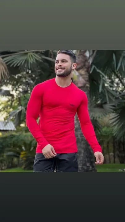 Camiseta de manga comprida para treino - 4 cores! - Foto 2