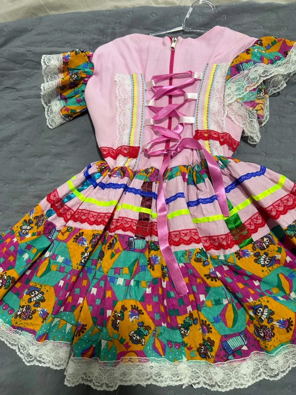 Vestido Junino Infantil Colorido