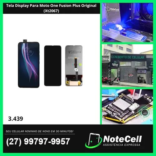 Tela Display Para Moto One Fusion Plus Original (Xt2067)- Instalação Expressa Em 30 Minuto