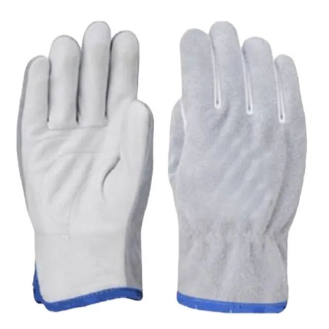 10pr Luva Vaqueta Mista Dorso Couro Raspa Epi C.a.