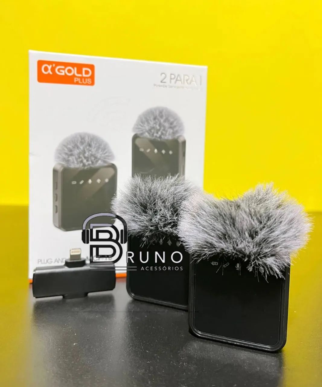 Microfone de Lapela 2 em 1 iPhone e Ipad - Foto 2