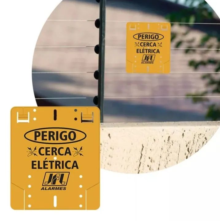 Placa de Sinalização de Perigo - Cerca Elétrica - Foto 2