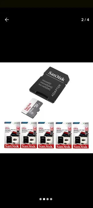 Cartão de memória 128GB SanDisk Adaptador - Foto 2