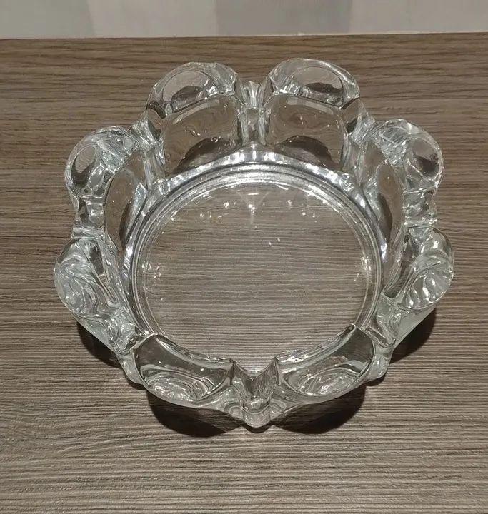 Cinzeiro de Cristal Transparente 