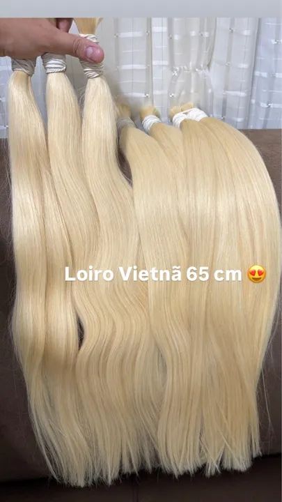 Cabelo Humano Loiro Vietnã 65 cm