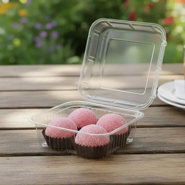 Kit 50 Embalagem Plástico Acetato Transparente Doces Brigadeiros Fatia Bolo Torta - Foto 5