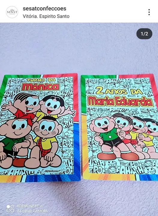 Turma da Mônica caixinha pra lembrancinha de festa - Foto 5