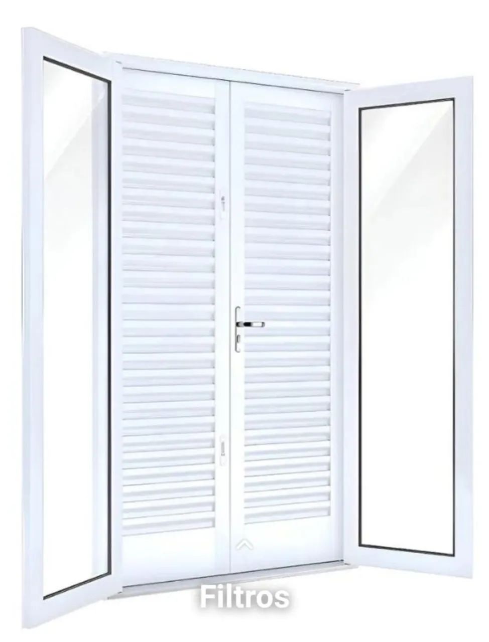 PORTA BALCÃO ALUMÍNIO 4 FOLHAS 2,00m X 1,20m